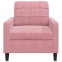 Sillón de terciopelo rosa 60 cm en Sofás | Comprar online en Foru.es
