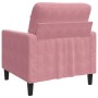 Sillón de terciopelo rosa 60 cm en Sofás | Comprar online en Foru.es