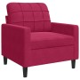 Sillón de terciopelo rojo tinto 60 cm en Sofás | Comprar online en Foru.es