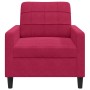 Sillón de terciopelo rojo tinto 60 cm en Sofás | Comprar online en Foru.es