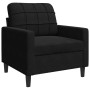 Sillón de terciopelo negro 60 cm en Sofás | Comprar online en Foru.es