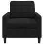Sillón de terciopelo negro 60 cm en Sofás | Comprar online en Foru.es