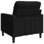 Sillón de terciopelo negro 60 cm en Sofás | Comprar online en Foru.es