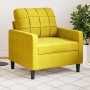 Sillón de terciopelo amarillo 60 cm en Sofás | Comprar online en Foru.es
