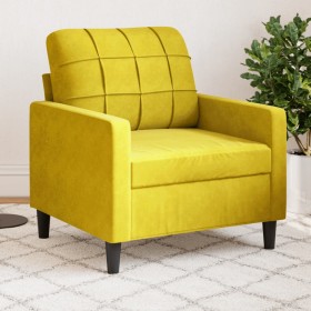 Sillón de terciopelo amarillo 60 cm en Sofás | Comprar online en Foru.es