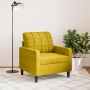 Sillón de terciopelo amarillo 60 cm en Sofás | Comprar online en Foru.es
