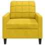 Sillón de terciopelo amarillo 60 cm en Sofás | Comprar online en Foru.es