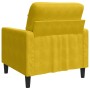 Sillón de terciopelo amarillo 60 cm en Sofás | Comprar online en Foru.es