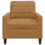 Sillón de terciopelo marrón 60 cm en Sofás | Comprar online en Foru.es