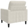 Sillón de terciopelo color crema 60 cm en Sofás | Comprar online en Foru.es