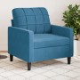 Sillón de terciopelo azul 60 cm en Sofás | Comprar online en Foru.es
