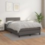 Cama box spring con colchón cuero sintético gris 120x200 cm de vidaXL, Camas y somieres - Ref: Foro24-3140997, Precio: 393,07...