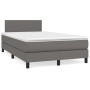 Cama box spring con colchón cuero sintético gris 120x200 cm de vidaXL, Camas y somieres - Ref: Foro24-3140997, Precio: 393,07...