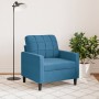 Sillón de terciopelo azul 60 cm en Sofás | Comprar online en Foru.es