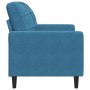 Sillón de terciopelo azul 60 cm en Sofás | Comprar online en Foru.es