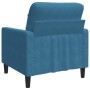Sillón de terciopelo azul 60 cm en Sofás | Comprar online en Foru.es