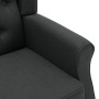 Sillón con taburete reposapiés tela gris oscuro de vidaXL, Sillones - Ref: Foro24-320152, Precio: 240,31 €, Descuento: %