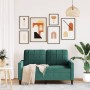 Sofá de 2 plazas de terciopelo verde oscuro 120 cm en Sofás | Comprar online en Foru.es