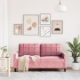 Sofá de 2 plazas terciopelo rosa 140 cm en Sofás | Comprar online en Foru.es