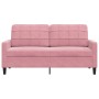 Sofá de 2 plazas terciopelo rosa 140 cm en Sofás | Comprar online en Foru.es