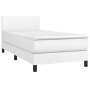 Cama box spring con colchón cuero sintético blanco 90x190 cm de vidaXL, Camas y somieres - Ref: Foro24-3140976, Precio: 324,7...