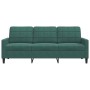 Sofá de 3 plazas terciopelo verde oscuro 180 cm en Sofás | Comprar online en Foru.es