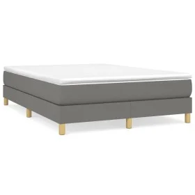 Estructura de cama de tela gris oscuro 140x200 cm de vidaXL, Camas y somieres - Ref: Foro24-3120615, Precio: 92,95 €, Descuen...