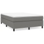 Estructura de cama de tela gris oscuro 140x190 cm de vidaXL, Camas y somieres - Ref: Foro24-3120855, Precio: 122,84 €, Descue...