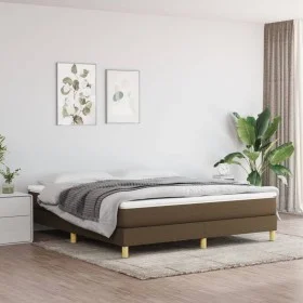 Brown fabric bed frame 160x200 cm by vidaXL, Beds and slatted bases - Ref: Foro24-3120625, Price: 104,08 €, Discount: %