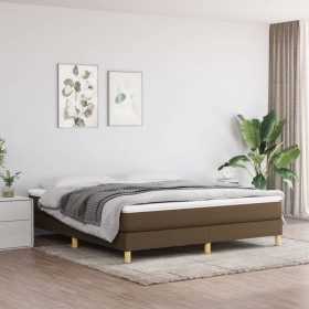 Estructura de cama de tela marrón 160x200 cm de vidaXL, Camas y somieres - Ref: Foro24-3120625, Precio: 105,69 €, Descuento: %