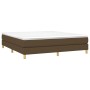 Estructura de cama de tela marrón 160x200 cm de vidaXL, Camas y somieres - Ref: Foro24-3120625, Precio: 105,69 €, Descuento: %