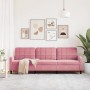 Sofá de 3 plazas terciopelo rosa 210 cm en Sofás | Comprar online en Foru.es