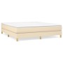 Estructura de cama de tela color crema 160x200 cm de vidaXL, Camas y somieres - Ref: Foro24-3120627, Precio: 109,81 €, Descue...