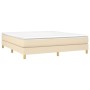 Estructura de cama de tela color crema 160x200 cm de vidaXL, Camas y somieres - Ref: Foro24-3120627, Precio: 109,81 €, Descue...