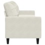 Sofá de 3 plazas terciopelo color crema 210 cm en Sofás | Comprar online en Foru.es