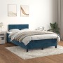 Cama box spring con colchón terciopelo azul oscuro 120x200 cm de vidaXL, Camas y somieres - Ref: Foro24-3141297, Precio: 404,...
