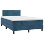 Cama box spring con colchón terciopelo azul oscuro 120x200 cm de vidaXL, Camas y somieres - Ref: Foro24-3141297, Precio: 404,...