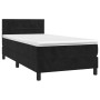 Cama box spring con colchón terciopelo negro 100x200 cm de vidaXL, Camas y somieres - Ref: Foro24-3141289, Precio: 303,84 €, ...