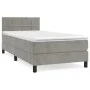 Boxspringbett mit hellgrauer Samtmatratze 80x200 cm von vidaXL, Betten und Lattenroste - Ref: Foro24-3141269, Preis: 284,27 €...