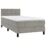 Box spring bed with light gray velvet mattress 80x200 cm by vidaXL, Beds and slatted bases - Ref: Foro24-3141269, Price: 284,...