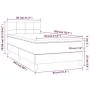 Boxspringbett mit hellgrauer Samtmatratze 80x200 cm von vidaXL, Betten und Lattenroste - Ref: Foro24-3141269, Preis: 284,27 €...