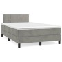 Cama box spring con colchón terciopelo gris claro 120x200 cm de vidaXL, Camas y somieres - Ref: Foro24-3141293, Precio: 383,0...