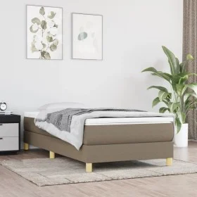 Taupegrauer Bettrahmen aus Stoff, 100 x 200 cm von vidaXL, Betten und Lattenroste - Ref: Foro24-3120594, Preis: 82,89 €, Raba...