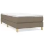 Taupe gray fabric bed frame 100x200 cm by vidaXL, Beds and slatted bases - Ref: Foro24-3120594, Price: 82,89 €, Discount: %