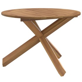 Mesa de jardín madera maciza de teca Ø109x74 cm en Mesas de jardín | Comprar online en Foru.es