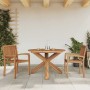 Mesa de jardín madera maciza de teca Ø109x74 cm en Mesas de jardín | Comprar online en Foru.es