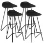 Taburetes de cocina 4 unidades cuero auténtico negro de vidaXL, Taburetes de cocina - Ref: Foro24-320642, Precio: 218,01 €, D...