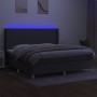 Cama box spring colchón y luces LED tela gris claro 200x200 cm de vidaXL, Camas y somieres - Ref: Foro24-3138822, Precio: 625...