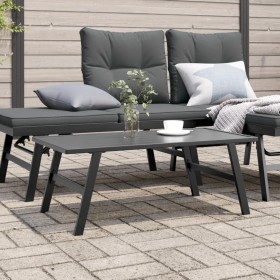 Mesa de jardín acero recubrimiento en polvo negro 90x45x35 cm en Mesas de jardín | Comprar online en Foru.es