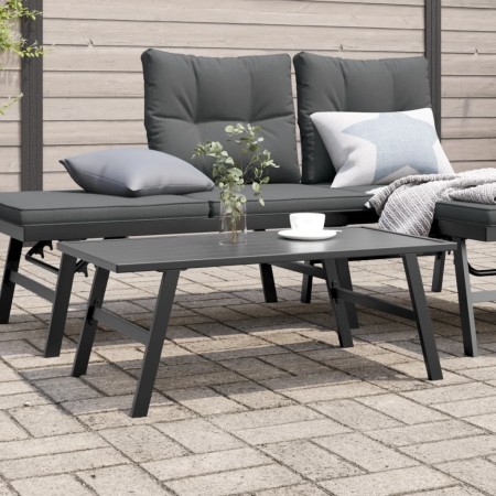 Mesa de jardín acero recubrimiento en polvo negro 90x45x35 cm en Mesas de jardín | Comprar online en Foru.es